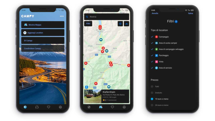 android, le migliori app per trovare campeggi e aree di sosta