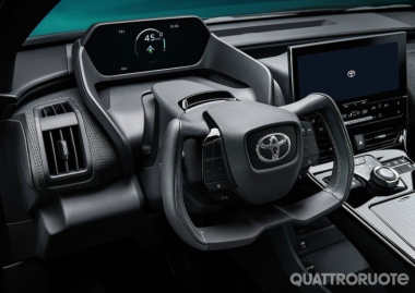 Toyota bZ4X One motion grip – In anteprima (mondiale) alla guida col volante a cloche