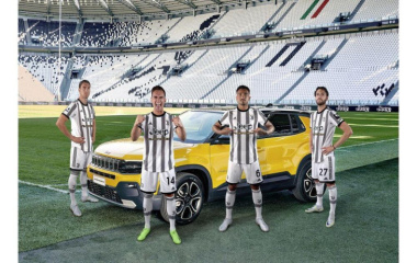 Sulla maglia della Juventus c'è il battistrada della Jeep Avenger