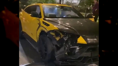 La splendida Lamborghini del calciatore svizzero Embolo distrutta in un incidente