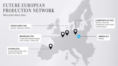 Mercedes-Benz Vans riorganizza la rete di produzione in Europa