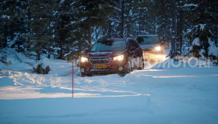 gamma subaru provata su strada e neve in finlandia