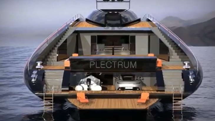 plectrum: superyacht a idrogeno, misura 74 metri e vola sull'acqua a 140 km/h