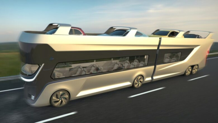 un bus a idrogeno per dire stop al traffico. un concept fantascientifico!
