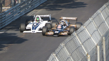 Auto storiche: scontro ad alta velocità tra una Brabham e una Arrows da F1. Le foto