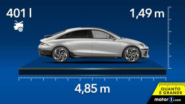 Hyundai Ioniq 6, dimensioni e bagagliaio dell'elettrica dell'anno