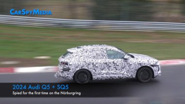 Audi Q5 ed SQ5 2024: due nuovi prototipi avvistati sul Nurburgring [VIDEO SPIA]