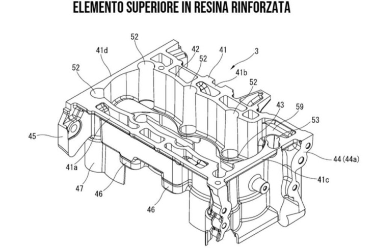 nissan: brevetto per un motore termico composito in resina