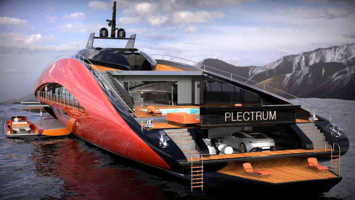 plectrum vola sull'acqua a 140 km/h, il superyacht con tre motori a idrogeno per 15.000 cv