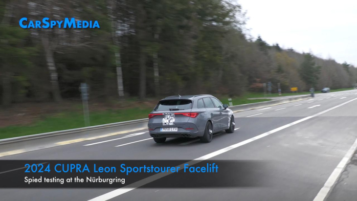 cupra leon sportstourer 2024: test sul nurburgring per il nuovo restyling 