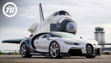 Bugatti Chiron Super Sport vs Space Shuttle: qual è più veloce in pista?