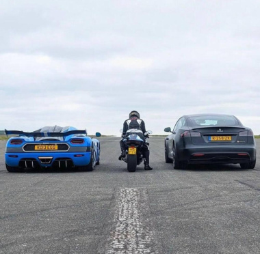 [VIDEO] Una Hayabusa da 350 cavalli contro una Koenigsegg e una Tesla Plaid. Chi vincerà la Drag Race?
