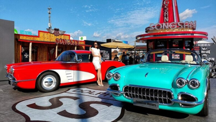 songsan ss dolphin, l’auto ibrida che ricorda la corvette del 1958