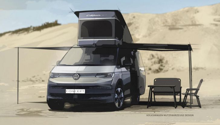 ibride,, volkswagen california t7: il 25 agosto debutterà il nuovo camper van