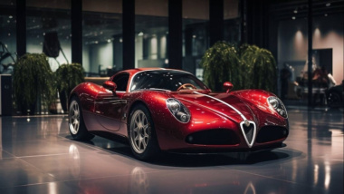 Nuova Alfa Romeo 33 Stradale, la supercar immaginata dall'AI