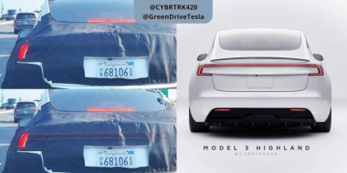 Tesla Model 3 Highland: vista di coda somiglia alla Polestar