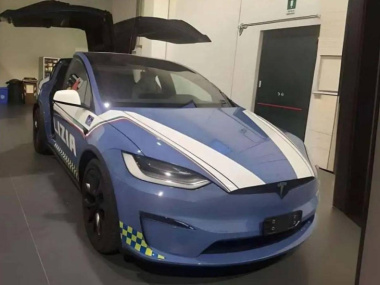 Tesla Model X: in Veneto la prima elettrica della polizia stradale