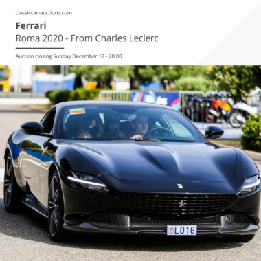 In vendita la Ferrari Roma di Charles Leclerc: ecco quanto costa