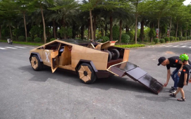 Tesla Cybertruck: ecco la versione in legno da 15.000 dollari [VIDEO]