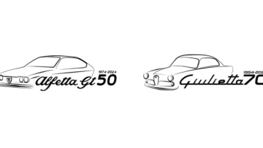 Alfa Romeo Giulietta e Alfetta GT svelano i nuovi loghi per i 70 e 50 anni