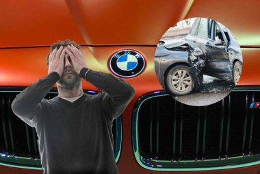Non sa guidare la sua BMW, lo schianto è inevitabile: che botta (VIDEO)