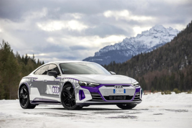 Audi RS e-tron GT ice race edition debutta a Cortina in occasione della Audi FIS Ski World Cup femminile