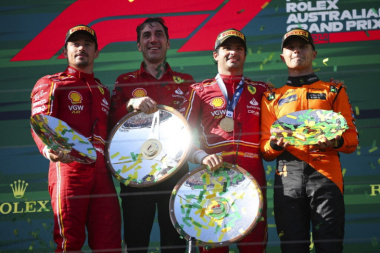 Gp Australia: doppietta Ferrari, Sainz vince davanti a Leclerc