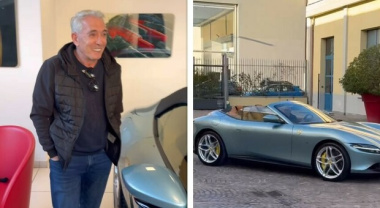 Fedez si regala la Ferrari Roma Spider: «Papà felicissimo, la userà soltanto lui». Quanto costa, il prezzo da capogiro