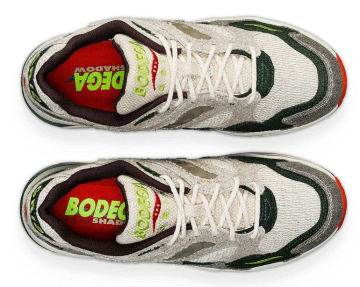 sneakers bodega x saucony grid shadow 2 jaunt woven: le calzature dall’animo sostenibile che non perdono stile e prestazioni