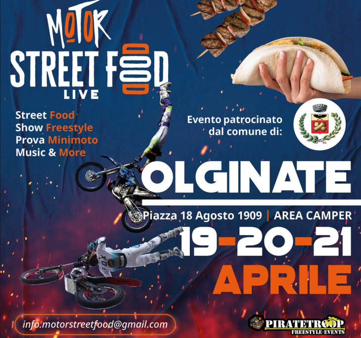 motor street food 2024, al via il tour in partenza da olginate (lc): la prima tappa dal 19 al 21 aprile 2024