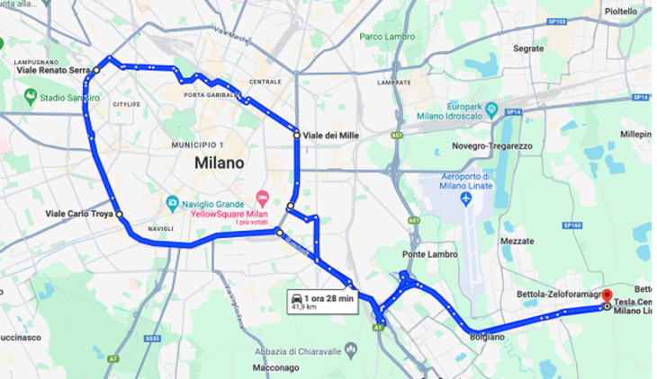 tesla hypermile challenge: il test cittadino di 500 km nel traffico milanese