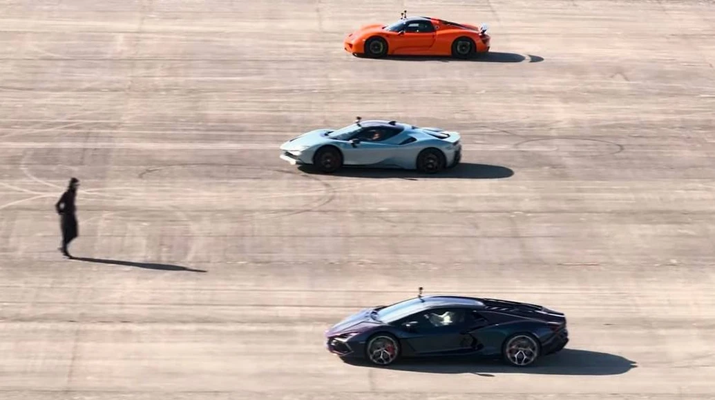 Drag race stellare tra Ferrari SF90, Lamborghini Revuelto e Porsche 918 | Video