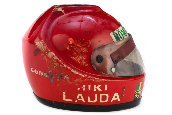 niki lauda: all’asta lo storico casco dell’incidente del 1976