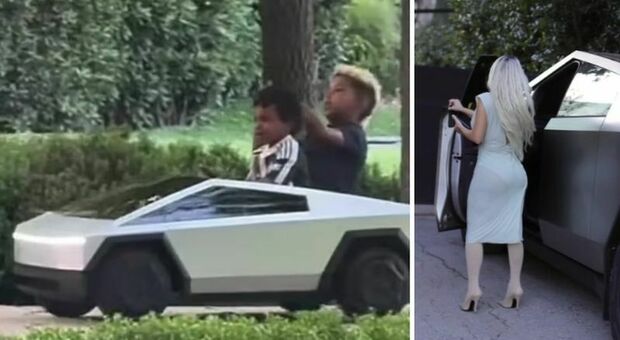 kim kardashian, il cybertruck tesla da 1.500 dollari per i 5 anni del figlio psalm: «la stessa auto di mamma, ci andrò a scuola!»