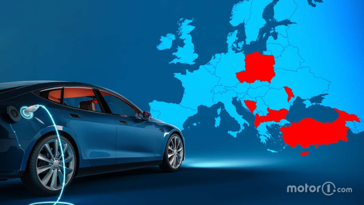 quali sono i paesi in europa con meno auto elettriche?