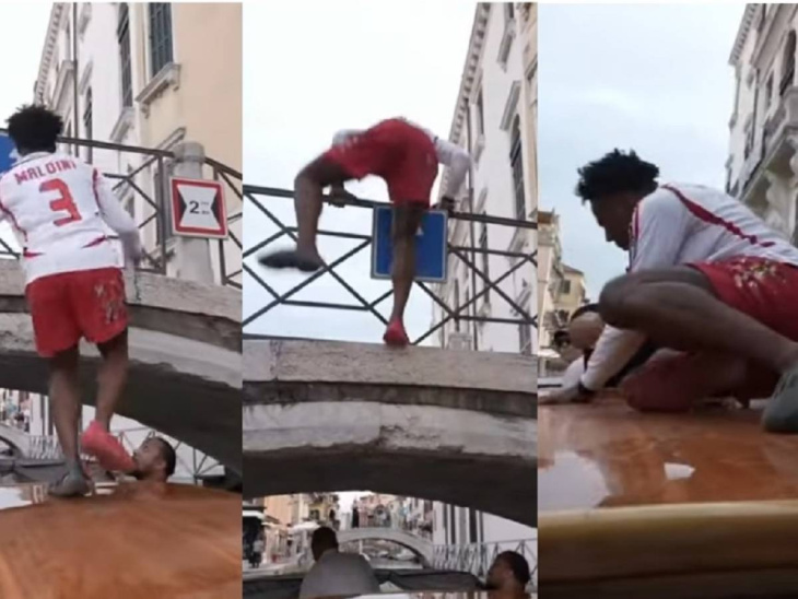 acrobazie sul motoscafo a venezia: daspo e multa per lo youtuber i show speed